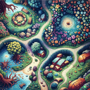 LA FORET ENCHANTEE 55x55 cm