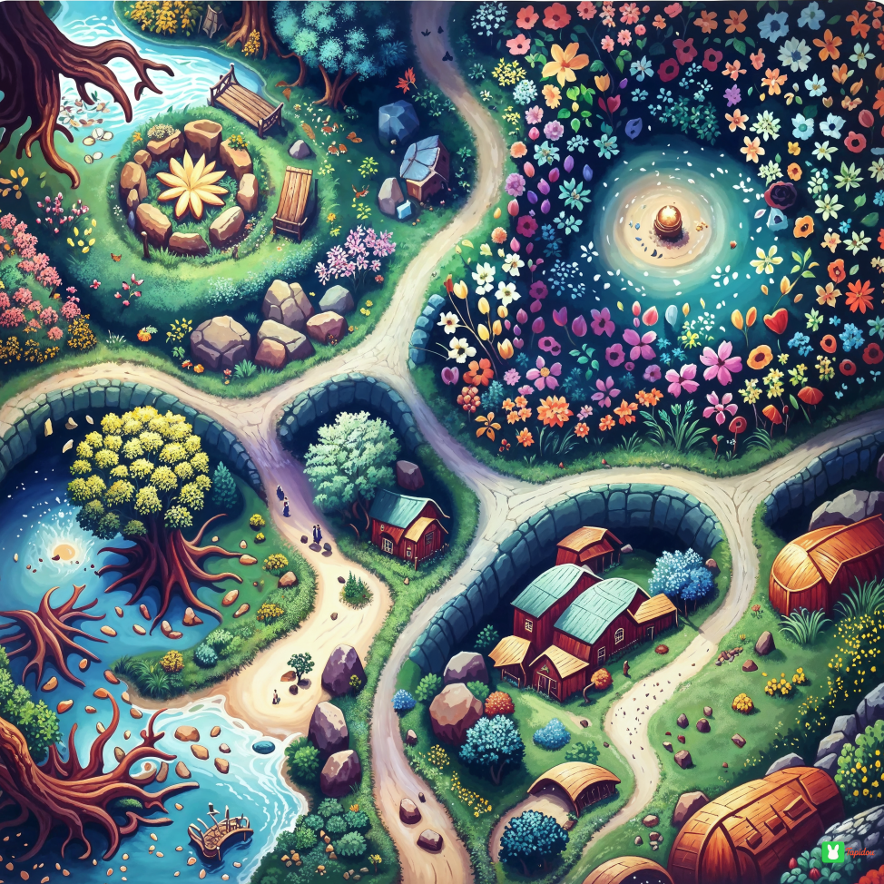 LA FORET ENCHANTEE 55x55 cm