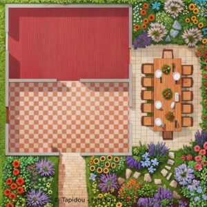 LA MAISON ROSE non meublée - 55x55cm