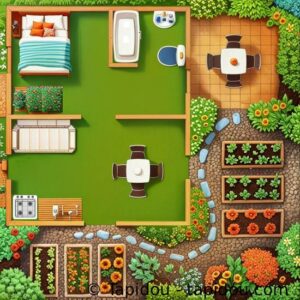 LA MAISON VERTE  55x55 cm