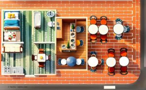 LA MAISON + CAFE 55x89cm