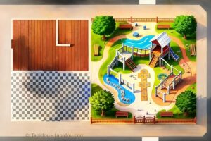 LA MAISON + PARC non meublée - 55x89cm