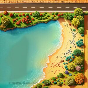 Décoration d'intérieur – La Plage 55x55cm– Made in France