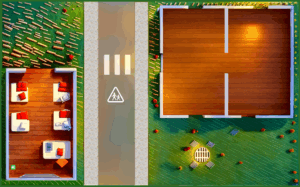 LA MAISON + ECOLE non meublée -55x89cm